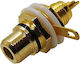 RCA Female Chassis Gold-Plated Black Large TP2-023 JYC 01.099.0057 10 Pieces