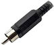 Rca Αρσενικο Καλωδιου Id5mm Νικελ Πλαστικο Μαυρο A001a Lz 01.099.0004 20 Τεμαχια
