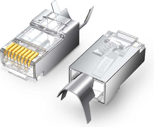 Ugreen Geschirmter Modular Stecker RJ-45 Cat 6a Cat 7 10τμχ 70316