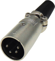 Canon Καλωδιου 4p Αρσενικο Βιδα Νικελ Lz114 Lz Owi 01.095.0015 5 Τεμαχια