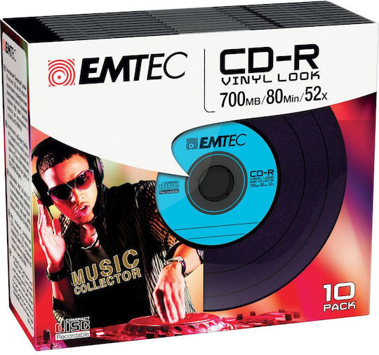 Emtec Inscripționabile CD-R 52x Cutie pentru prăjituri 10buc