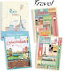 Next Spiral Notebook Ruled A4 4 Subjects Travel 1pcs (Μiscellaneous Designs/Colors)