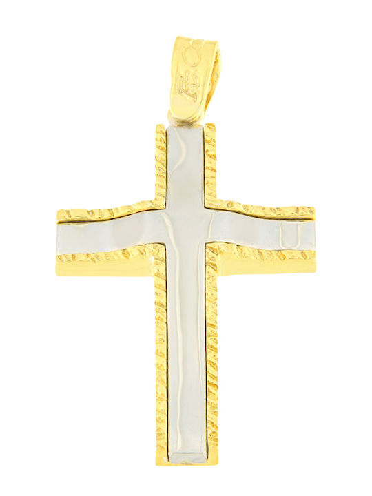 Fa Cad'oro Women's Cross from Gold Plated Steel with Chain