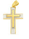 Fa Cad'oro Women's Cross from Gold Plated Steel with Chain