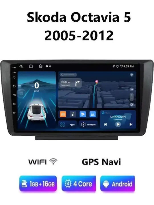 Car Audio System for Skoda Octavia 2005-2012 with A/C (Bluetooth/USB/WiFi/GPS/Apple-Carplay/Android-Auto) with Touch Screen 9"