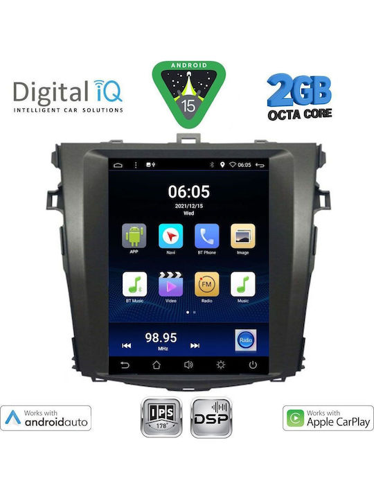 Digital IQ Auto-Audiosystem für Toyota Korolla 2006-2012 (Bluetooth/USB/WiFi/GPS/Apple-Carplay/Android-Auto) mit Touchscreen 4.1"