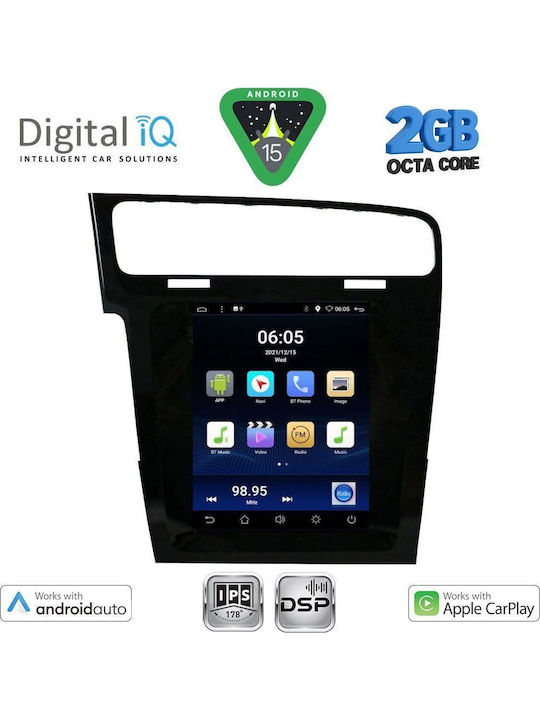 Digital IQ Auto-Audiosystem für Volkswagen Golf 2013 (Bluetooth/USB/WiFi/GPS/Apple-Carplay/Android-Auto) mit Touchscreen 4.1"