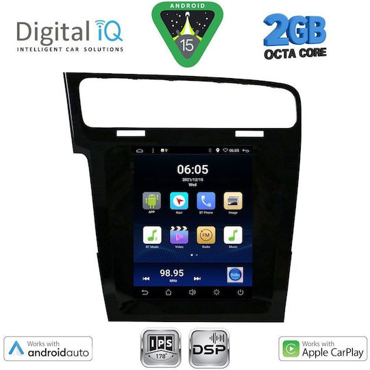 Digital IQ Ηχοσύστημα Αυτοκινήτου για Volkswagen Golf 2013 (Bluetooth/USB/WiFi/GPS/Apple-Carplay/Android-Auto) με Οθόνη Αφής 4.1"