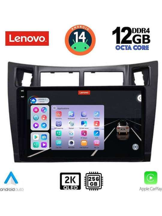 Lenovo Auto-Audiosystem für Toyota Yaris 2006-2011 (Bluetooth/USB/WiFi/GPS/Apple-Carplay/Android-Auto) mit Touchscreen 9"