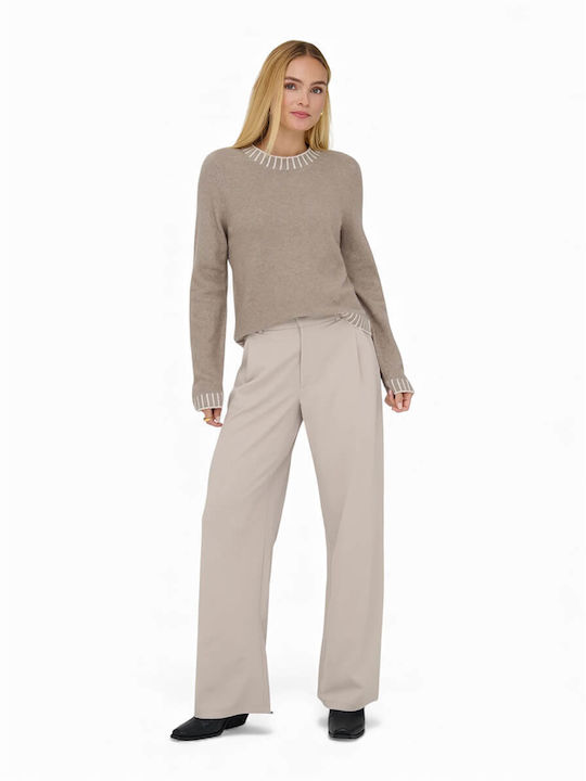 Jdy Women's Fabric Trousers Ecru