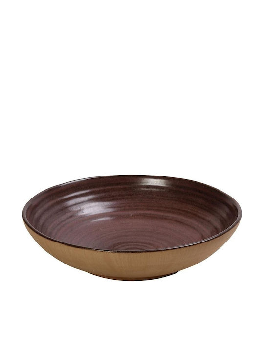 Espiel Calabria Pink Plate Soup Ceramic Pink with Diameter 26cm