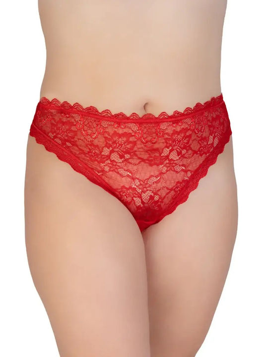 Women's Brazil with Lace Red