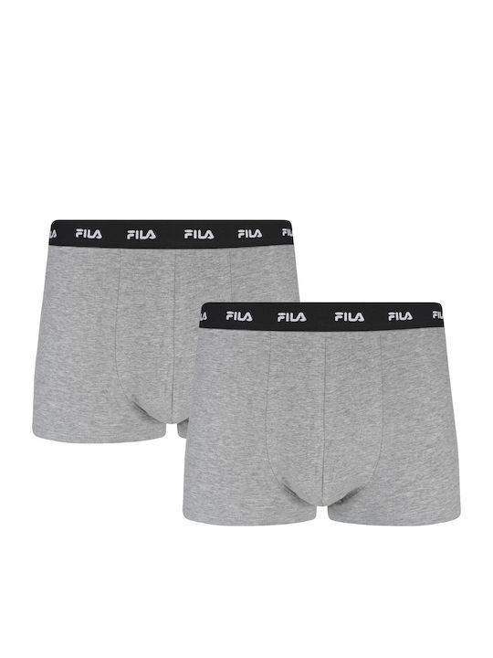 FILA Men's Boxers Black-grey 2Pack