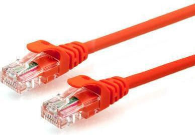U/UTP Cat.5e (Gigabit) Мрежов Кабел Ethernet 1м Червен