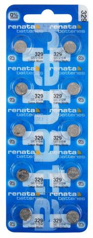 Renata 329 Μπαταρίες Silver Oxide Ρολογιών SR731 1.55V 10τμχ