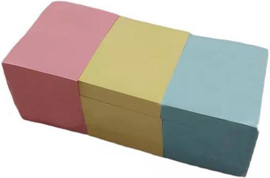 250790 Sticky Memo Pads 3 Pastel Colors 5.1x3.8cm 100 Sheets Set 12 Pieces