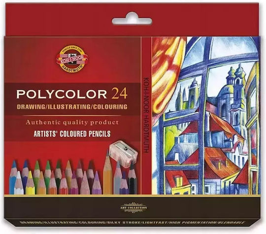 Koh-I-Noor Polycolor Ξυλομπογιές Σετ 24 χρώματα