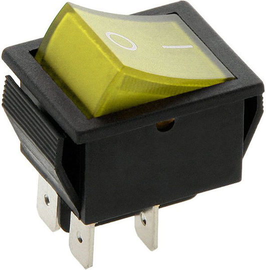 On-Off switch Rocker with Lighting 20A-12V MK621 Orange 1pcs