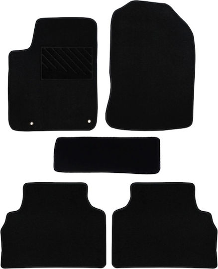 Car Mats Carpet Medium Quality Black Compatible Hyundai Kona Set 2017-2023 5 Pieces