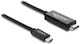 DeLock HDMI 2.0 Premium High Speed 4K 60Hz HDR Braided HDMI Cable HDMI Male - USB-C Male 2m Black