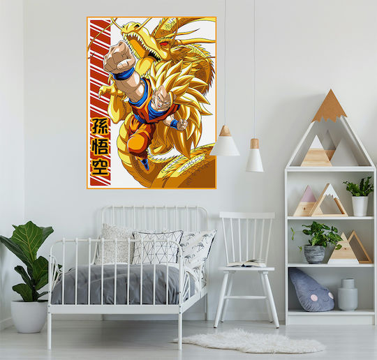 Стикер За Стена Super Saiyan 3 Goku Dragon Ball Stick2434 130см