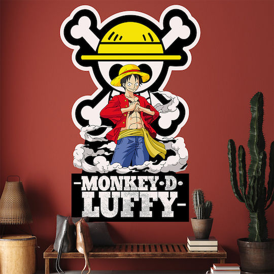 Αυτοκόλλητο Τοίχου Monkey D Luffy Straw Hats One Piece Stick2433 100cm