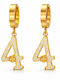 Nire Earrings made of Steel Gold Plated with Stones