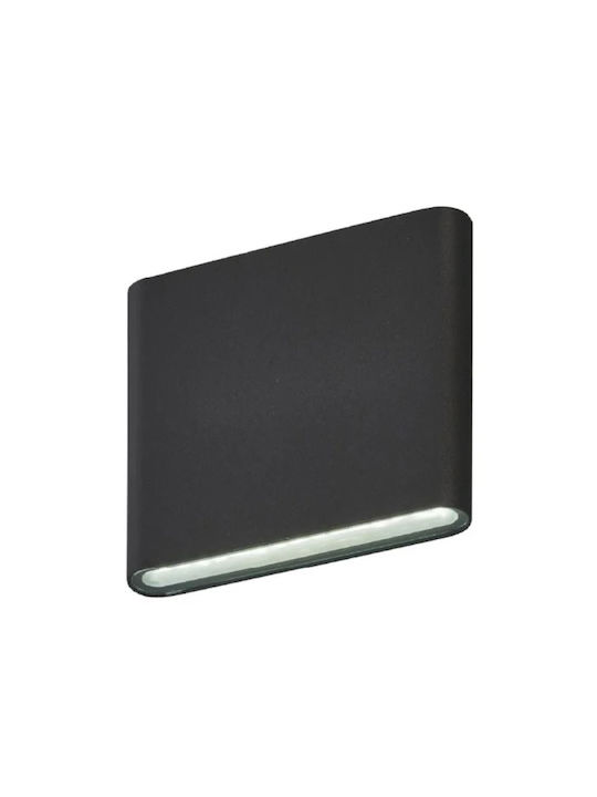 Lumină de exterior montată pe perete LED IP65 6W cu Alb Rece Lumină 11.5x9x3εκ.