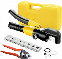 Hydraulische Sechskant Crimpzangen Schneidezangen Set Zola Arbeitsbereich 4-70 Mm² 8 Matrizen 10 T Kraft Aufbewahrungsbox Stahl 31 Cm Schwarz Gelb