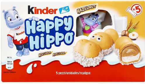 Kinder Hippo Шоколад Лешник 103.5gr 20бр