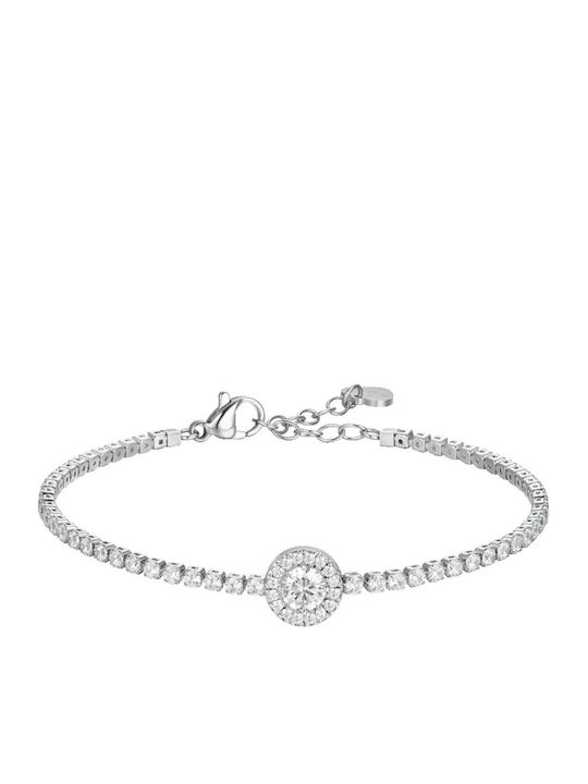 Luca Barra Women's Riviera Bracelet Made of Stainless Steel with Zircon 16cm