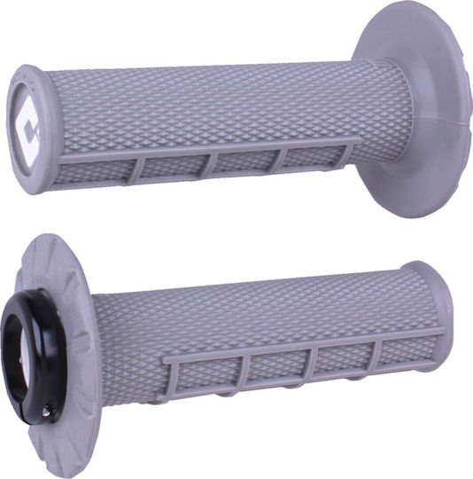 Odi Grips Closed Handlebar 22mm Length 12.5cm Lock-on Cam Diamond Knurled Half Waffle No Flange Universal Soft J33hwg-b Gray