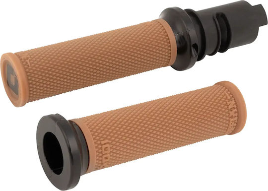 Odi Mânere Ghidon 25,4mm Ruffian Diamond Knurled Flange Fără Waffle Throttle-by-wire Mediu V30htcgr-b Maro