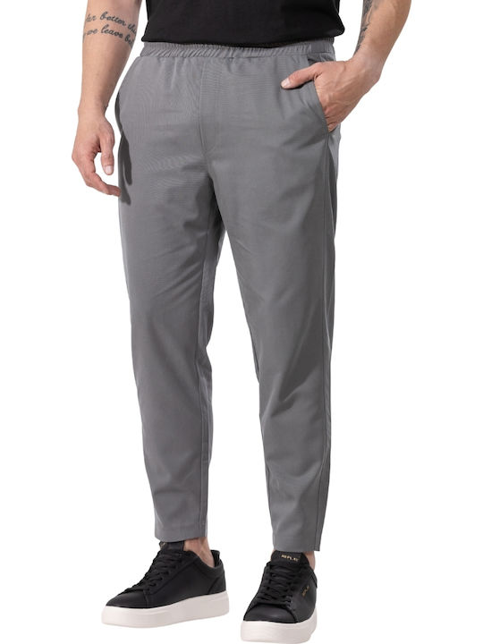 Twin Black Ανδρικό Παντελόνι Slim Fit Grey