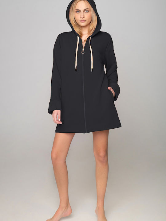 Jeannette Lingerie Winter Women's Robe Black