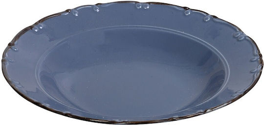 Espiel Liana Πιάτο Βαθύ από Πορσελάνη Γαλάζιο 23cm 6τμχ