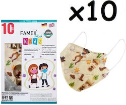 Famex Маска за защита FFP2 XXS за деца Бял 10бр