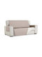 Sofazip Elastische Abdeckung für Zweisitziges Sofa Cappuccino - Ivory 130εκ. 1Stück SZMATCAIV