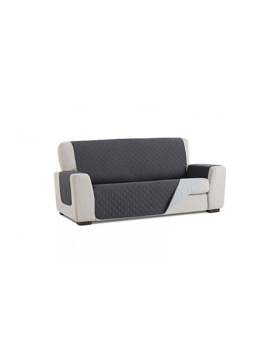 Sofazip Ελαστικό Κάλυμμα Διθέσιου Καναπέ Dark Grey - Light Grey 130εκ.