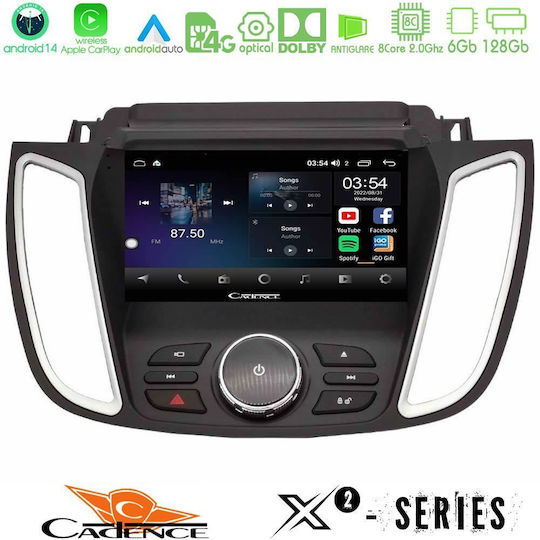 Cadence Ηχοσύστημα Αυτοκινήτου για Ford C-Max / Kuga 2013-2019 (Bluetooth/USB/WiFi/GPS/Apple-Carplay/Android-Auto) με Οθόνη Αφής 9"