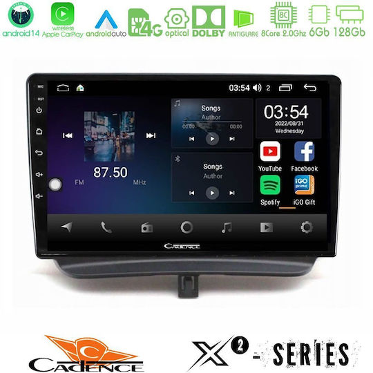 Cadence Auto-Audiosystem für Ford Kurier 2015-2023 (Bluetooth/USB/WiFi/GPS/Apple-Carplay/Android-Auto) mit Touchscreen 9"