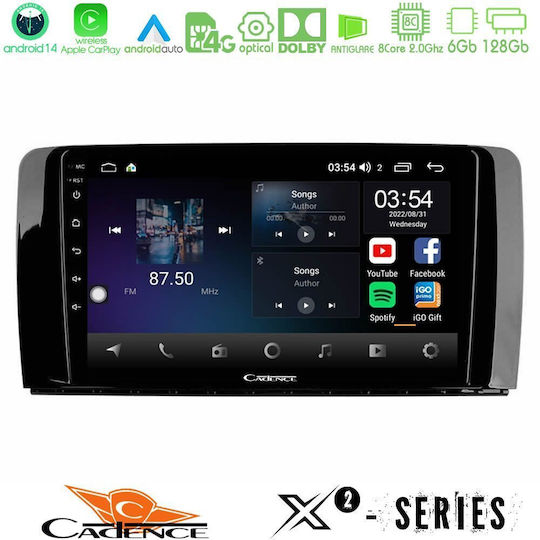 Cadence Ηχοσύστημα Αυτοκινήτου για Mercedes-Benz R-Class 2006-2012 (Bluetooth/USB/WiFi/GPS/Apple-Carplay/Android-Auto) με Οθόνη Αφής 9"