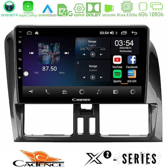 Cadence Ηχοσύστημα Αυτοκινήτου για Volvo XC 60 2009-2012 (Bluetooth/USB/WiFi/GPS/Apple-Carplay/Android-Auto) με Οθόνη Αφής 9"