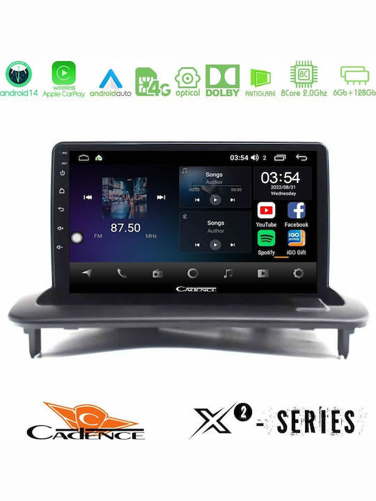 Cadence Car Audio System for Volvo S40 C30 C70 2004-2012 Bluetooth USB Wi-Fi GPS Apple CarPlay Android Auto with 9 Inch Touch Screen