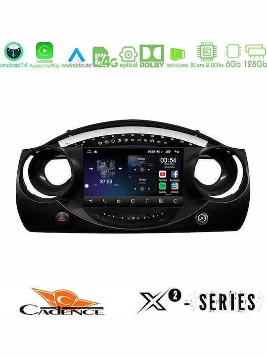 Cadence Ηχοσύστημα Αυτοκινήτου για Mini Cooper 2001-2006 (Bluetooth/USB/WiFi/GPS/Apple-Carplay/Android-Auto) με Οθόνη Αφής 9"