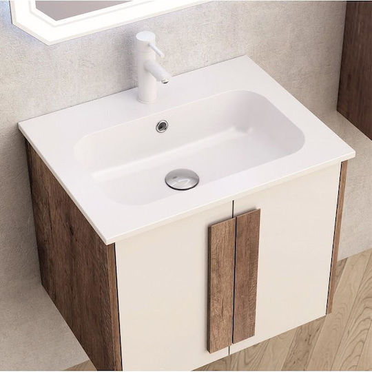 Inter Ceramic Шкаф със Мивка Д60xШ45xВ50см Бял