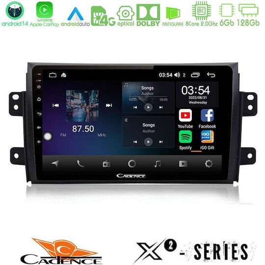 Cadence Ηχοσύστημα Αυτοκινήτου για Fiat Sedici Suzuki SX4 2005-2013 (Bluetooth/USB/WiFi/GPS/Apple-Carplay/Android-Auto) με Οθόνη Αφής 9"