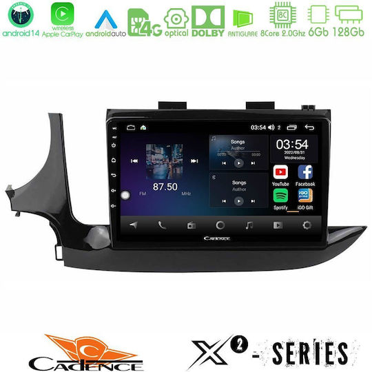 Cadence Car Audio System for Opel Mokka 2016-2020 (Bluetooth/USB/WiFi/GPS/Apple-Carplay/Android-Auto) with Touch Screen 9"