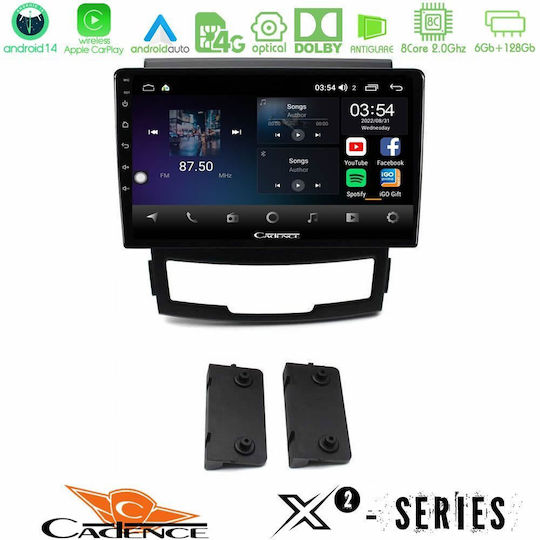 Cadence Ηχοσύστημα Αυτοκινήτου για Ssangyong Korando 2010-2014 (Bluetooth/USB/WiFi/GPS/Apple-Carplay/Android-Auto) με Οθόνη Αφής 9"