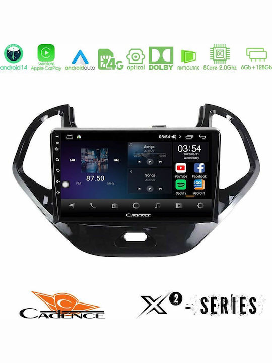 Cadence Car Audio System for Ford Ka 2016-2020 (Bluetooth/USB/WiFi/GPS/Apple-Carplay/Android-Auto) with Touch Screen 9"